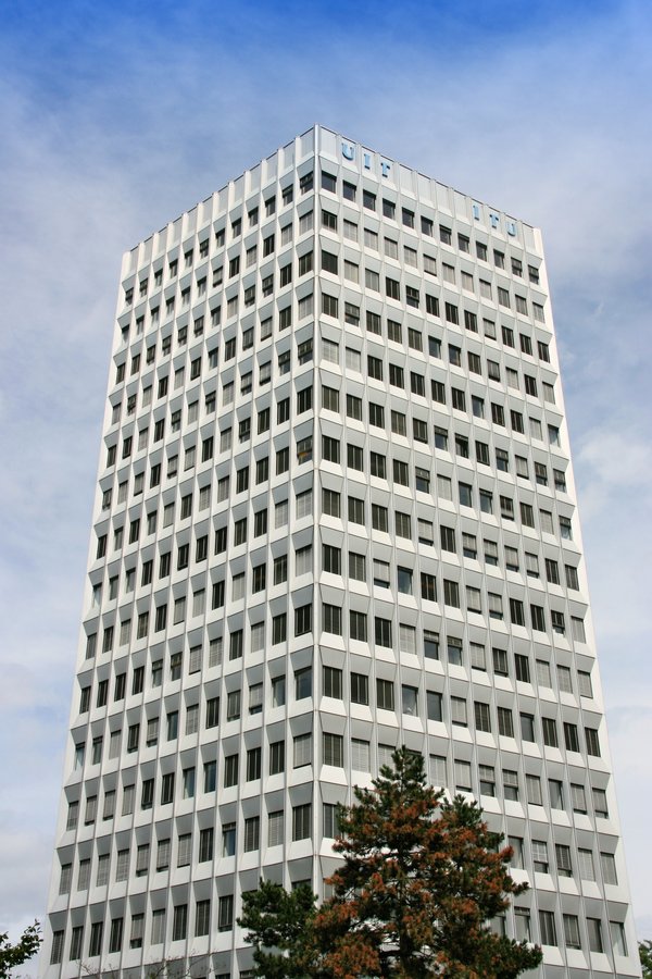 La torre della sede dell’Unione internazionale delle telecomunicazioni a Ginevra